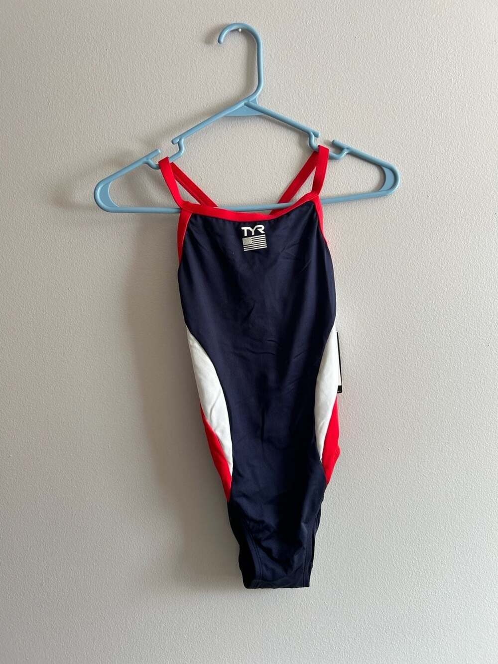 TYR Durafast Elite Women's Diamondfit Splice USA Swimsuit Red/White/Navy
